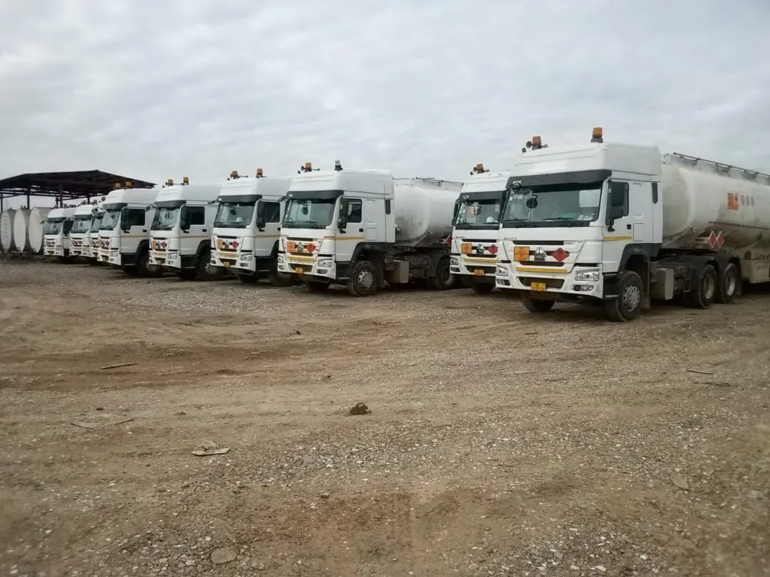 Flotte de camions-citernes